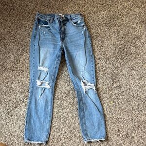 Abercrombie & Fitch Light Blue Distressed Skinny Jeans